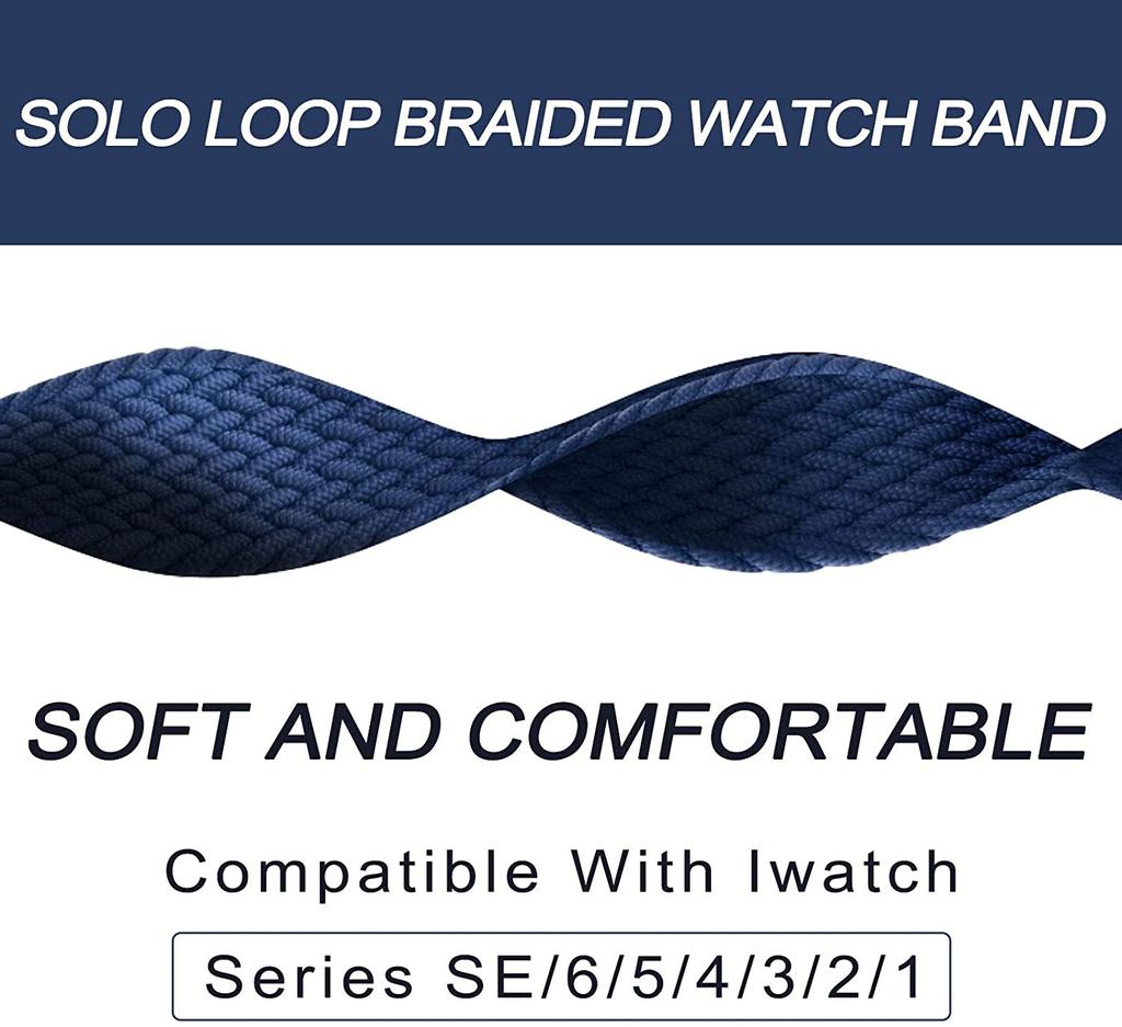 Cinturino in nylon intrecciato Solo Loop per cinturino apple watch 44mm  40mm 38mm 42mm Bracciale elastico per iWatch Series 6 SE 5 4 3 acquista in  modo economico — spedizione gratuita, recensioni reali con foto — Joom