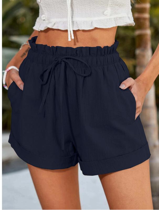 2023 Summer Women's Solid Color Loose Casual Fashion Shorts
