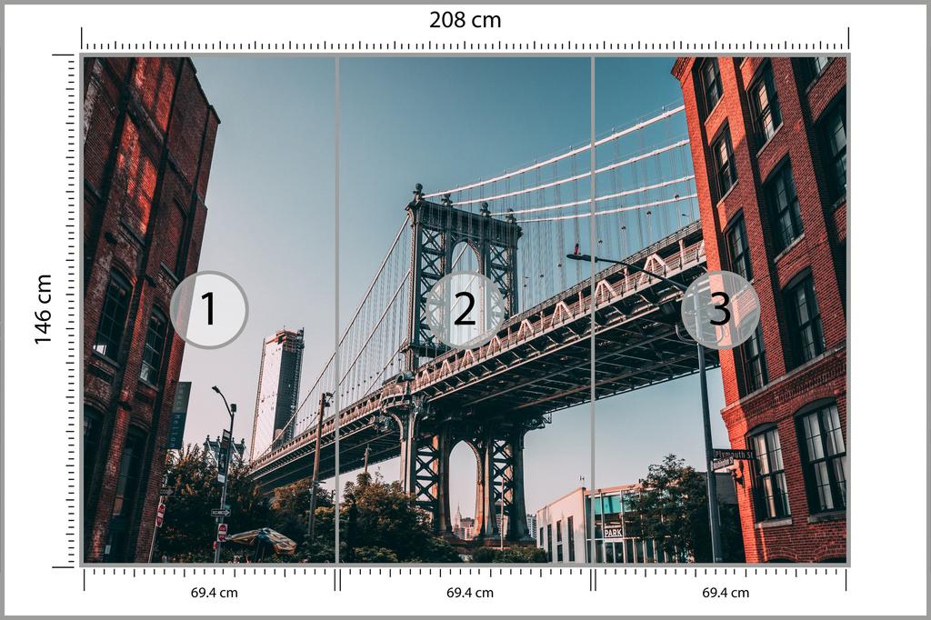 Photomural Bridge Self-Adhesive Mural 208x146
