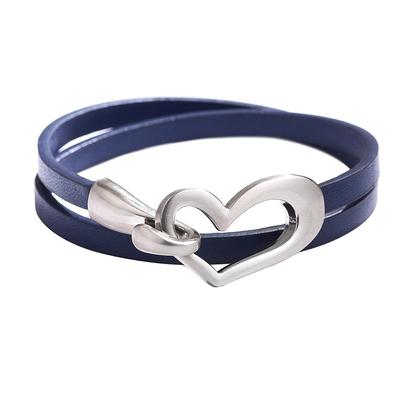 Bracciale in pelle semplice da donna Love Wrap Bangle Femme Jewelry