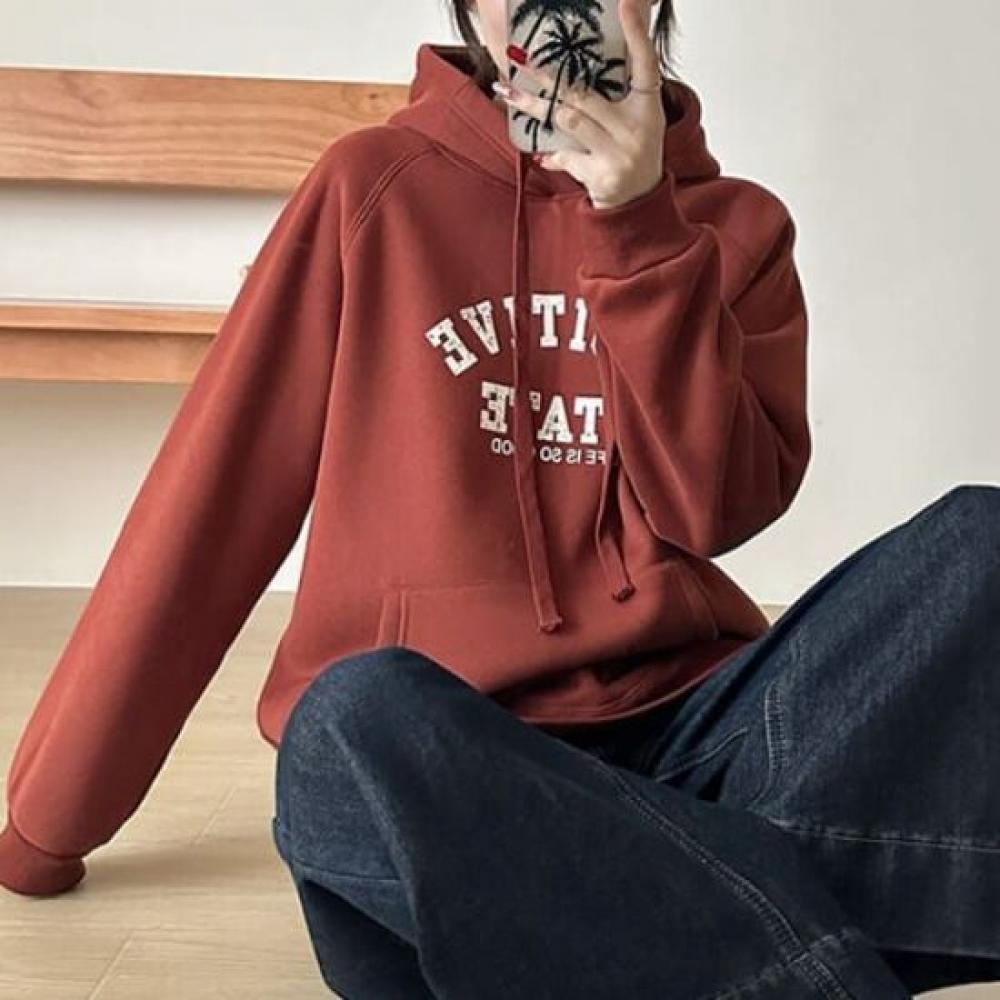 Navava Nt2063 Casual Printing Long Sleeve Hoodie