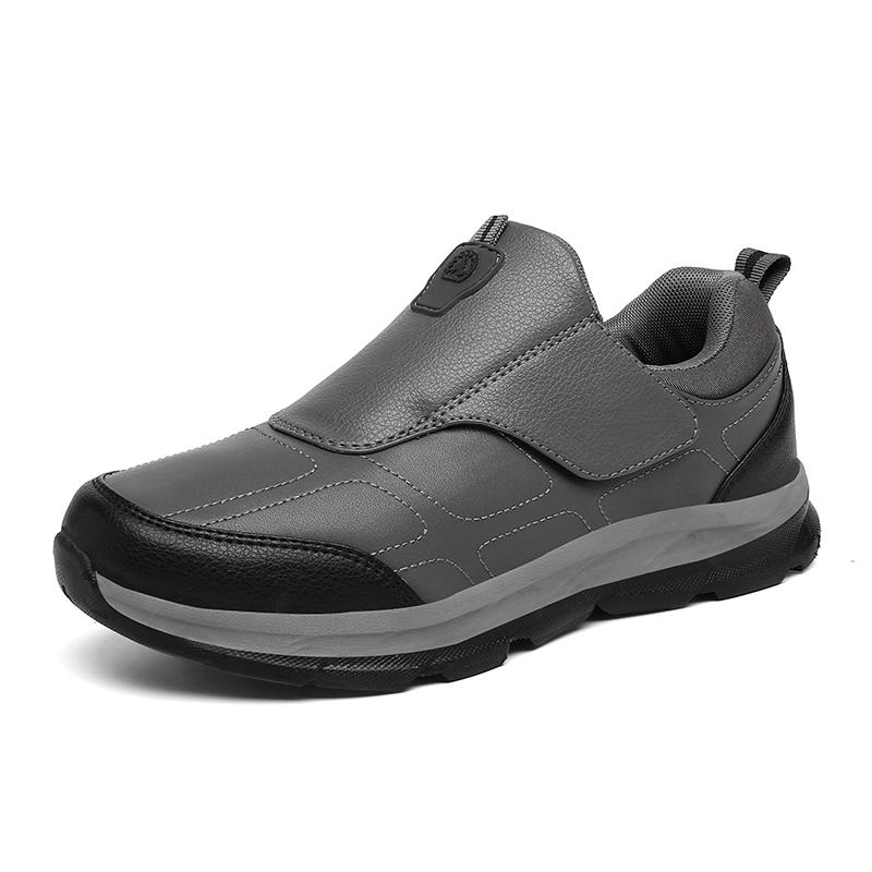 Classic Winter Leather Men's Boots Plush Warm Men's Snow Boots Waterproof Roman Men Work Boots New Large Size Outdoor Warm Boots