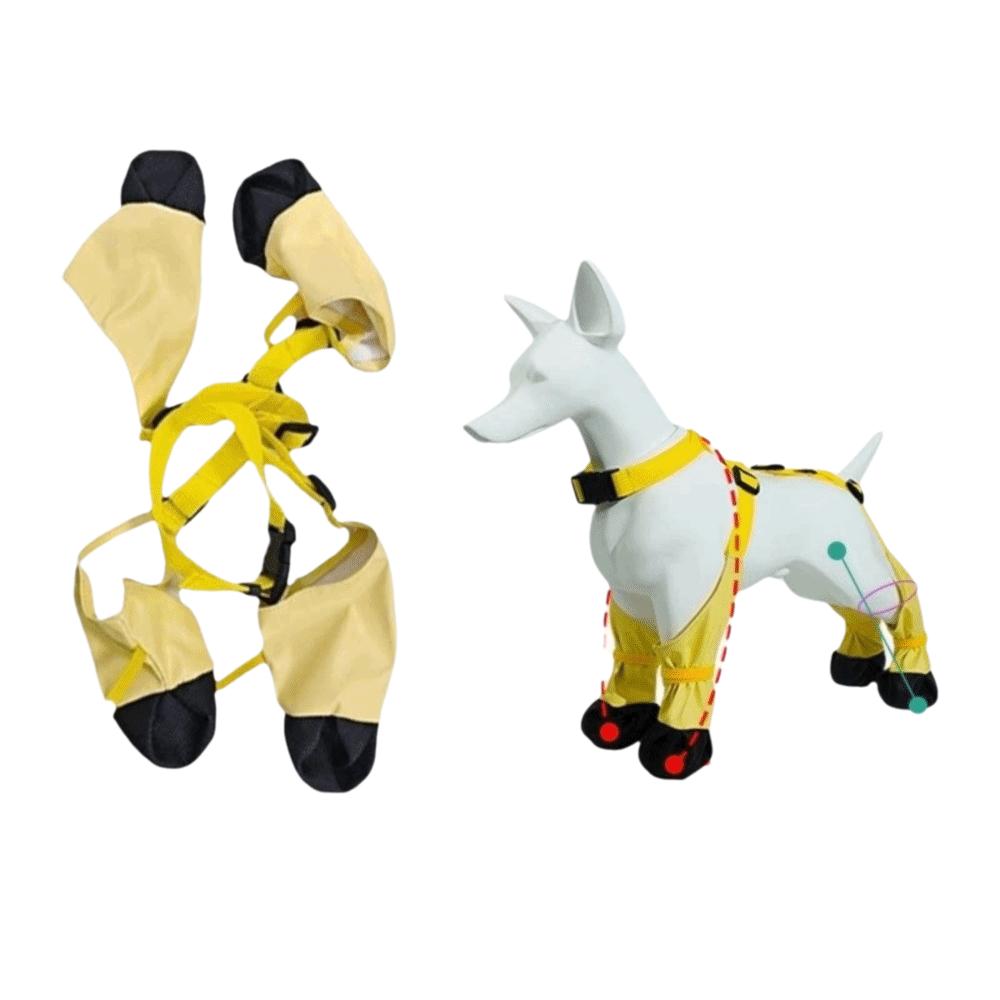 Waterproof Dog Suspender Boots Adjustable Fit Pet Paw Protector Dog Rain Booties Dog Accessories