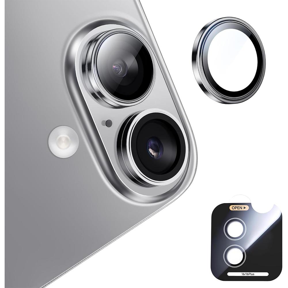 Tempered Glass Camera Lens Protector for iPhone 16 Plus 15 Pro Max 14 13 Mini 12 11 Alignment Protection Film Individual Cover Ring Phone Accessories