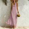 2026 summer European and American popular new women's vest seaside vacation style loose dress women