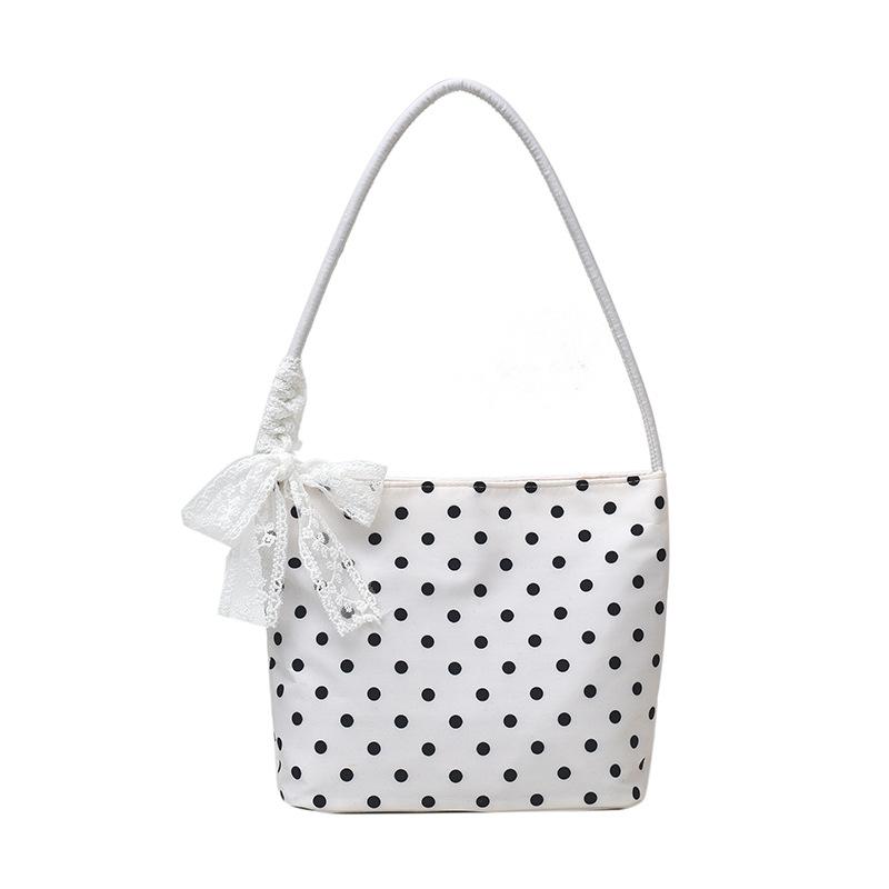 Niche Polka Dot Bag Women's New Versatile Shoulder Armpit Bag Going Out To Work Bucket Small Bag
