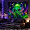 Fantasy Alien Green Plant Tapestry Fantasy Universe Wall Hanging Fluorescent Style Bedroom Esports Room Decoration