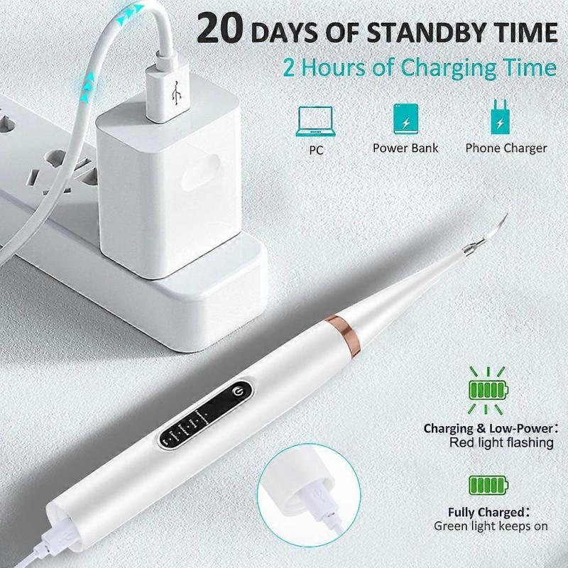 Powerful Ultrasonic Plaque Remover for Teeth with 5 Modes - Dental Tooth Cleaner