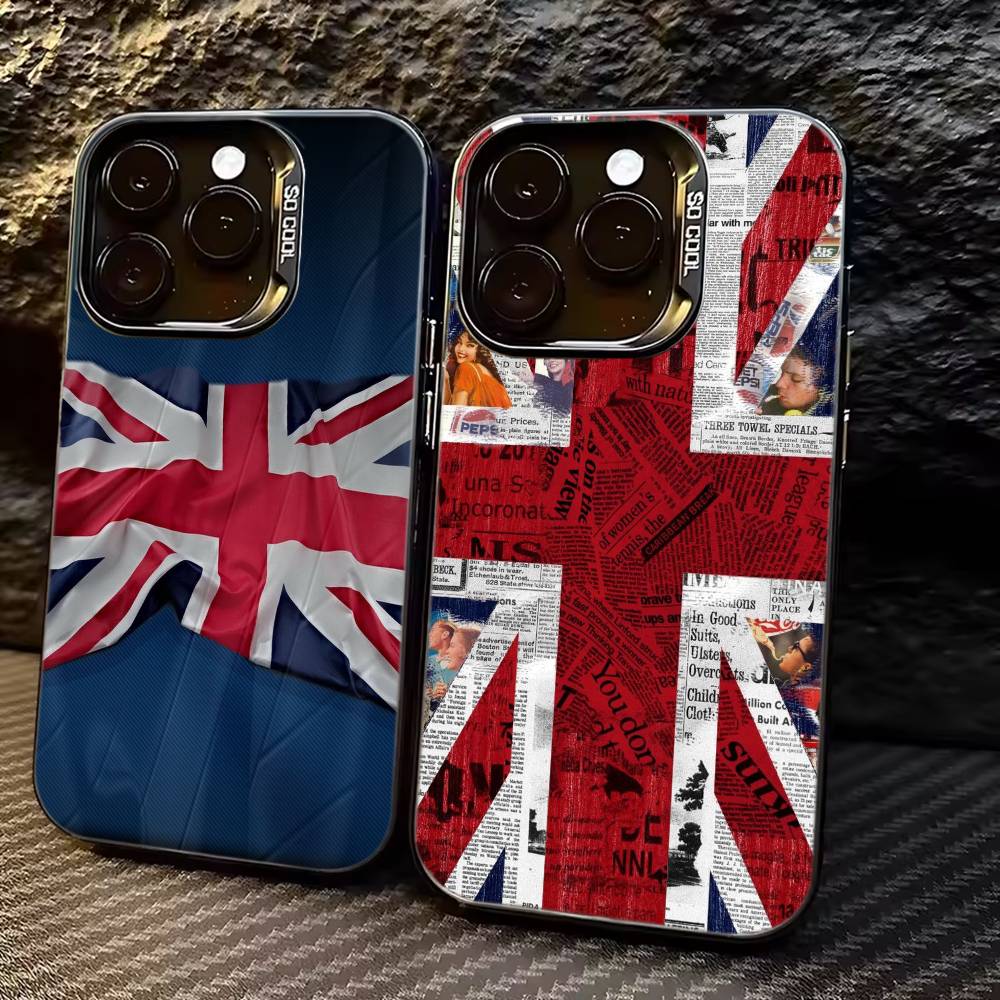 England F-Flag Football Spiele Handyhülle Für iPhone 17,16,15,14,13,12,11 Plus,Pro Max,XS,Farbig Versilberte Innenabdeckung