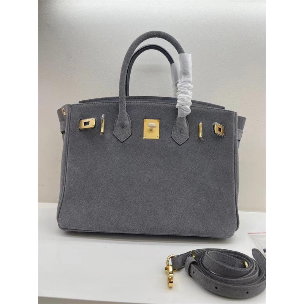 2024 Herbst und Winter neue Leder Damen Tasche matte Leder Wildleder Platin Tasche tragbar Schulter schräg über Körper Tasche