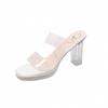 Transparent High Heels Women's New Summer Waterproof Table Sandals In 2025 with Thick Heels and Small Size Cool Slippers