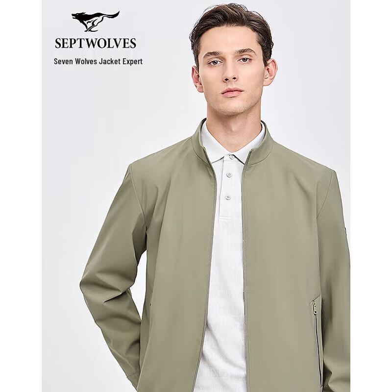 

Septwolves Men s Business Windproof Stand-up Collar Jacket XL (52A)