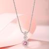 Elegant S925 Sterling Silver Zircon Circle Pendant Necklace - Luxurious, Versatile, High-End Fashion Accessory.