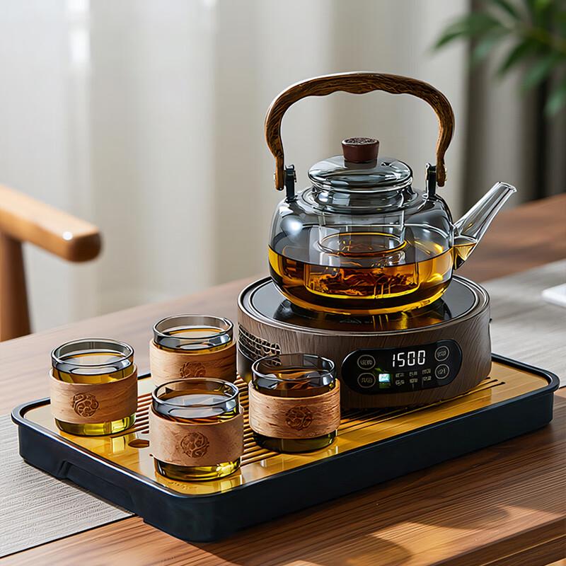 Стеклянный чайный набор Yihucha с электрической керамической плитой