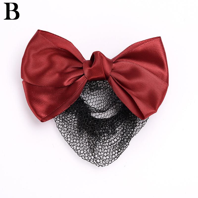 Damen Haarnetz Tasche Mode Haarknoten Haaraccessoires Schleife Haarspangen Netz Elegant Häkeln Duttnetz Snood Haarnadel