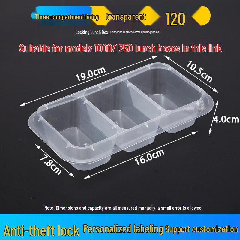 Qiwei Disposable 1000ml Rectangular Meal Box