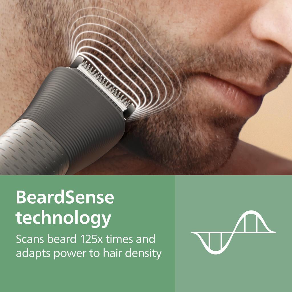 Philips Norelco Multigroom 7000 Series All-in-One Trimmer MG7970/49 Men's Grooming Kit Beard Face Nose Ear Body Titanium Blades Travel Pouch