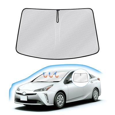 Toyota Prius 50-serien Vindrutasolskydd 50 Bilsolskydd med UV-ljus och Handtag Blockerar Värme och är Idealisk för Bil Vikbar med
