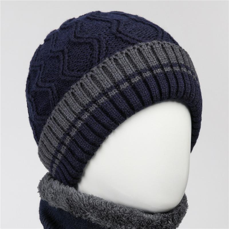 Autumn and winter hats men's knitted old hats grandpa wool to keep warm winter ear protectors thickened hats