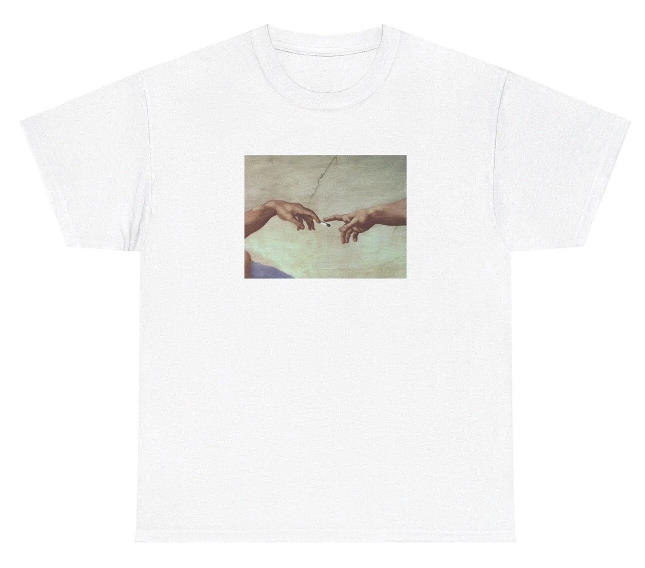 Renaissance Cigarette T Shirt Funny Silly Party Parody Meme Gen Z Humor Tee S