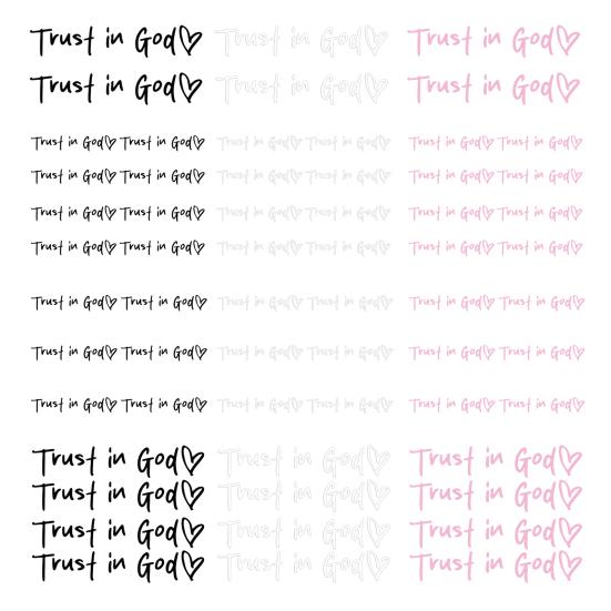 2/4/6/8Pcs Trust in God Rearview Mirror Stickers Strong Stickiness Waterproof Self Adhesive Car Decals Automotive Exterior Decals