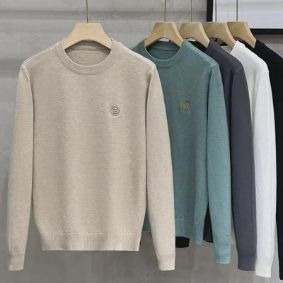 Leichte Luxus-Herbst-/Winterpullover für Herren 2023 – Europäische und amerikanische Mode, warme Freizeitkleidung mit Rundhalsausschnitt