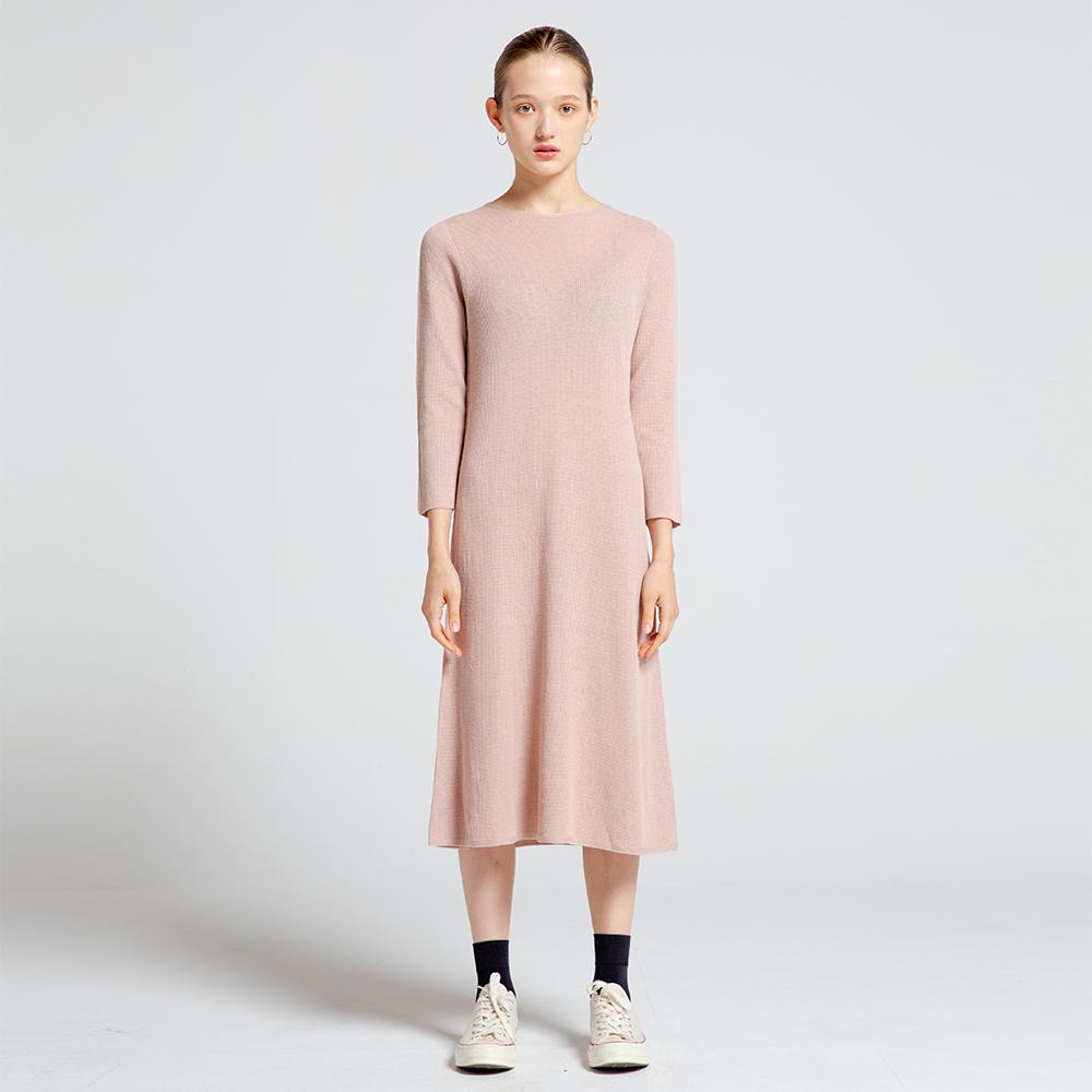 Via Bon De Via Whole Garment Layered Dress (Lilac Pink)