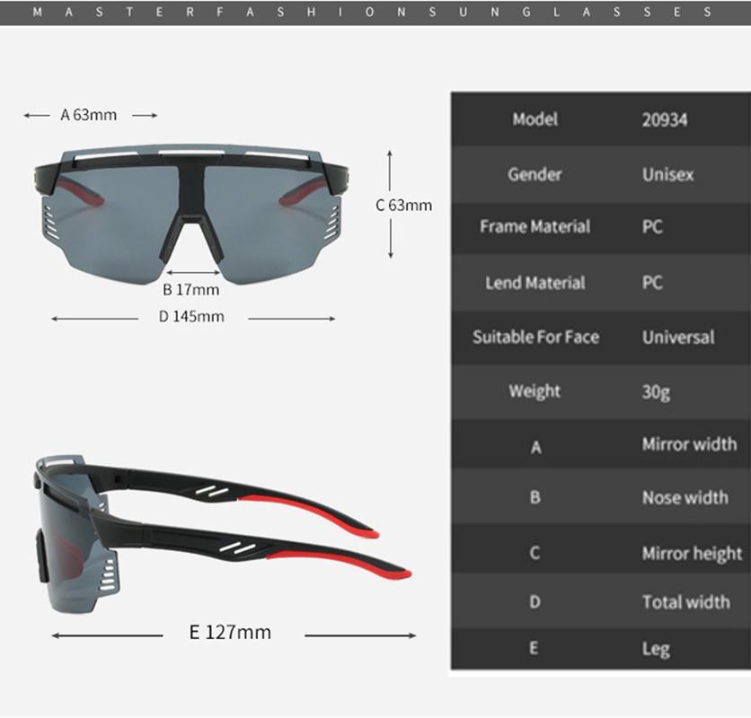 UV400 Cykelsolglasögon Sport Löpning Fiske Glasögon MTB Cykelglasögon Herr Dam Landsvägscykel Glasögon Manlig Cyklist