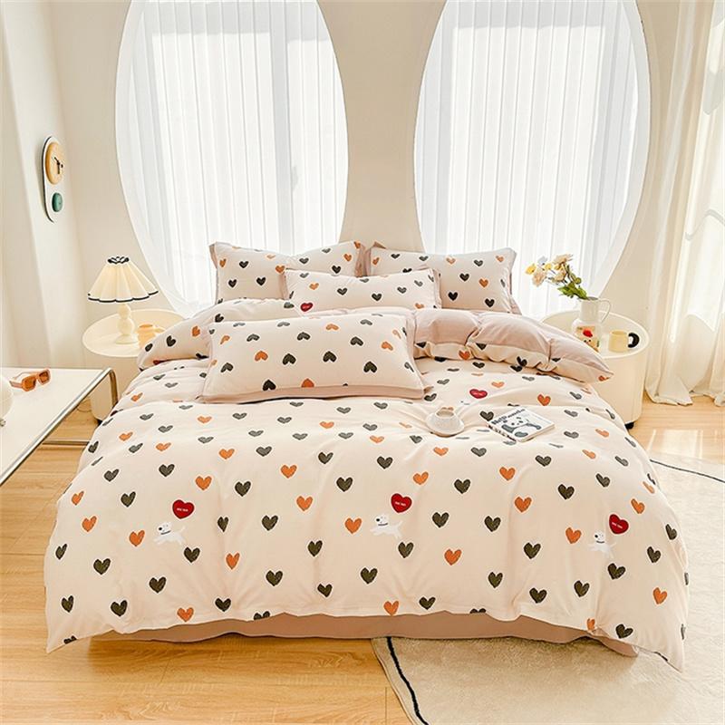 Floral Duvet Cover Queen Vintage Plaid Patchwork Bedding Set Boho Farmhouse Reversible Comforter Cover for Girls Women 4pcs Set