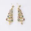 Fashionable Colorful Christmas Tree Stud Earrings For Women Niche Design Premium Light Luxury Versatile Jewelry Accessories