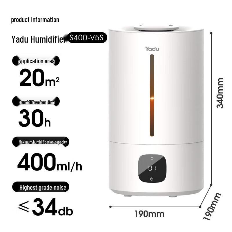 Yadu Small Desktop Air Humidifier - Large Mist Volume for Bedroom