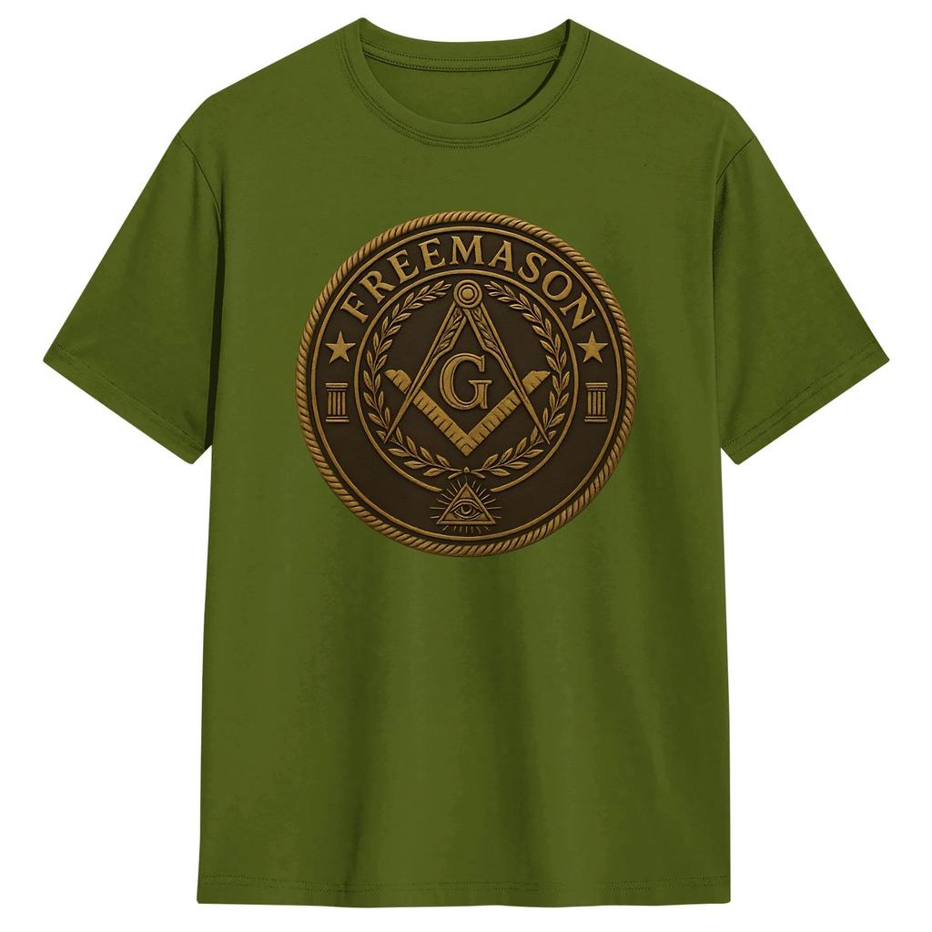 Masonic Mason Freemasonry T Shirt Summer  Vintage TShirts  Cotton Leisure Tshirt For Unisex Print Tops