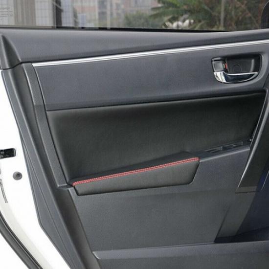 9pcs Real Leather Car Door Panel Armrest Center Box Cover For corolla 2014 2015