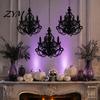 Halloween Party Supplies 3D Candlestick Chandelier Ceiling Ornament, Gothic Glitter Lightweight Hanging Decorations Decoration for Holiday Party,