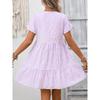 2026 Summer New Women's V-neck Loose Casual Short-sleeve Plaid Dress