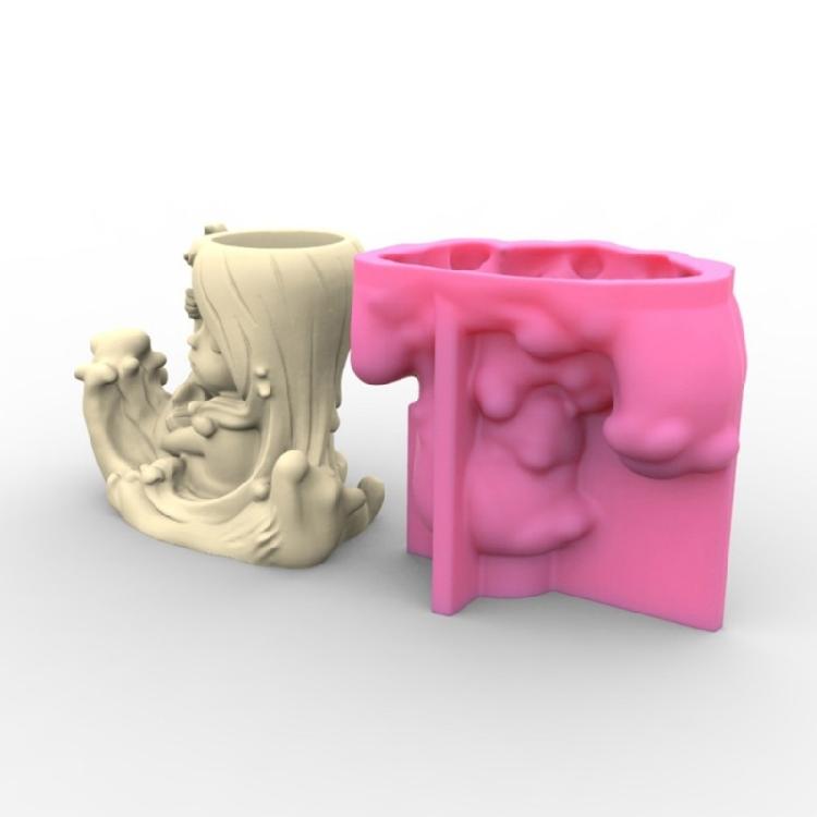 Succulent Planter Silicone Mold Flower Pot Concrete Mold Cement Gypsum Mold DIY Flower Vase Epoxy Resin Casting Mold