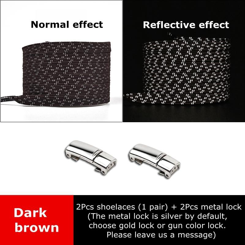 Magnetic Shoelaces for Sneakers Elastic Laces Without Ties Kids Adult Quick Shoe Lace Reflective No Tie Shoe Laces Rubber Bands