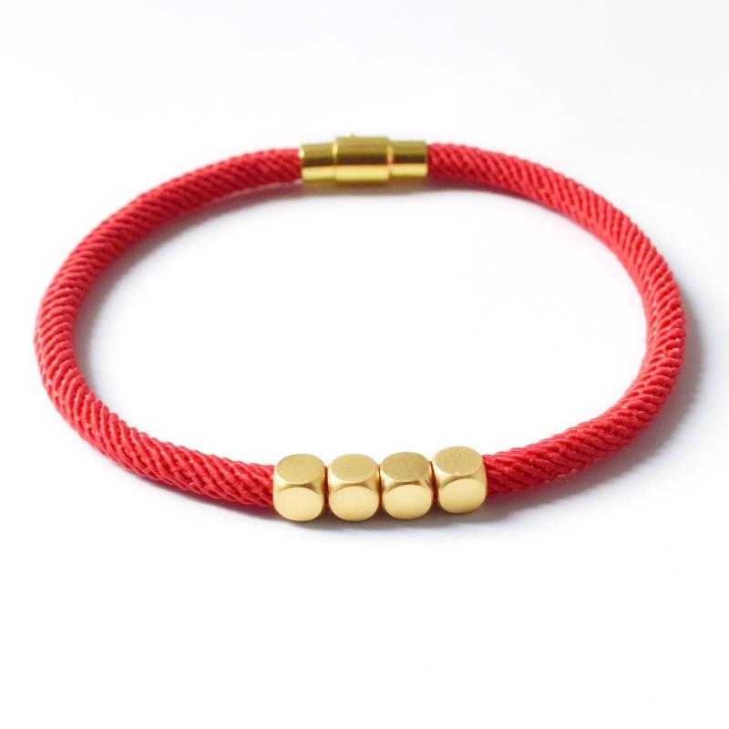 Nouveaux Bracelets Chaîne Corde Milan pour Femmes Hommes Breloque Perle Transfert Bracelet Couple Boucle Magnétique de Luxe Bijoux Cadeau Vente en Gros