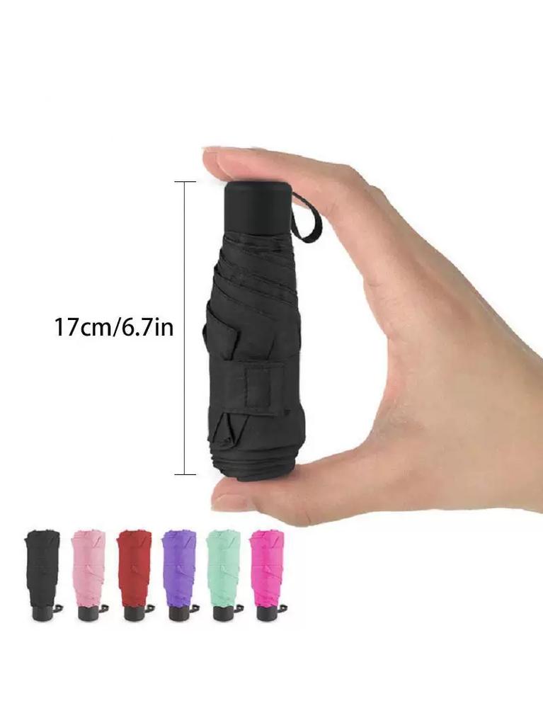 Umbrella for Sun and Rain, Black Coating for Sun Protection, Ultra-Light and Compact Pocket Umbrella, Manual Women's Umbrella, 50% off Pocket