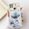 For Realme Narzo 50A Case RMX3430 Colorful Flowers Soft Silicone Cover For Oppo Realme Narzo50a 6.51" Fashion Protective Shell