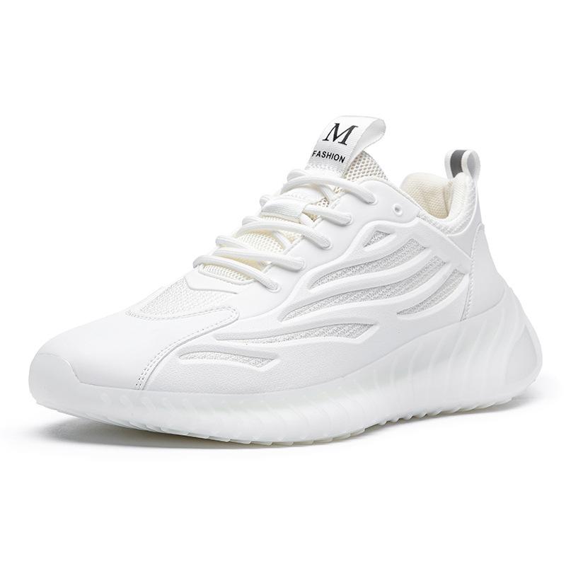 

Mesh sneakers men s 2025 spring and summer new soft-soled lightweight running shoes Korean version thick-soled inner height increase dad shoes men 38 белый