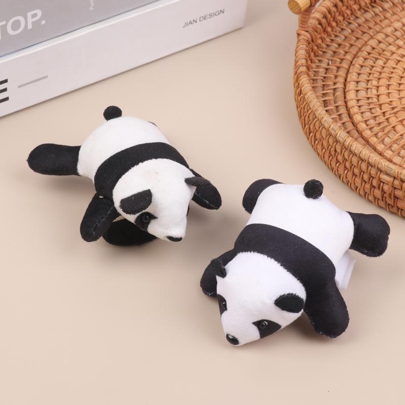 Cute Panda Plush Car Decoration Soft Stuffed Animal Handlebar Ornament For Bike Motorcycle Electric Vehicles Decoration