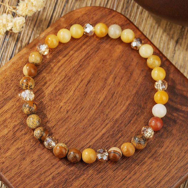 Bransoletka z kamienia naturalnego cytryn Unisex Ręcznie robiona biżuteria Biżuteria na bogactwo i sukces Bransoletki