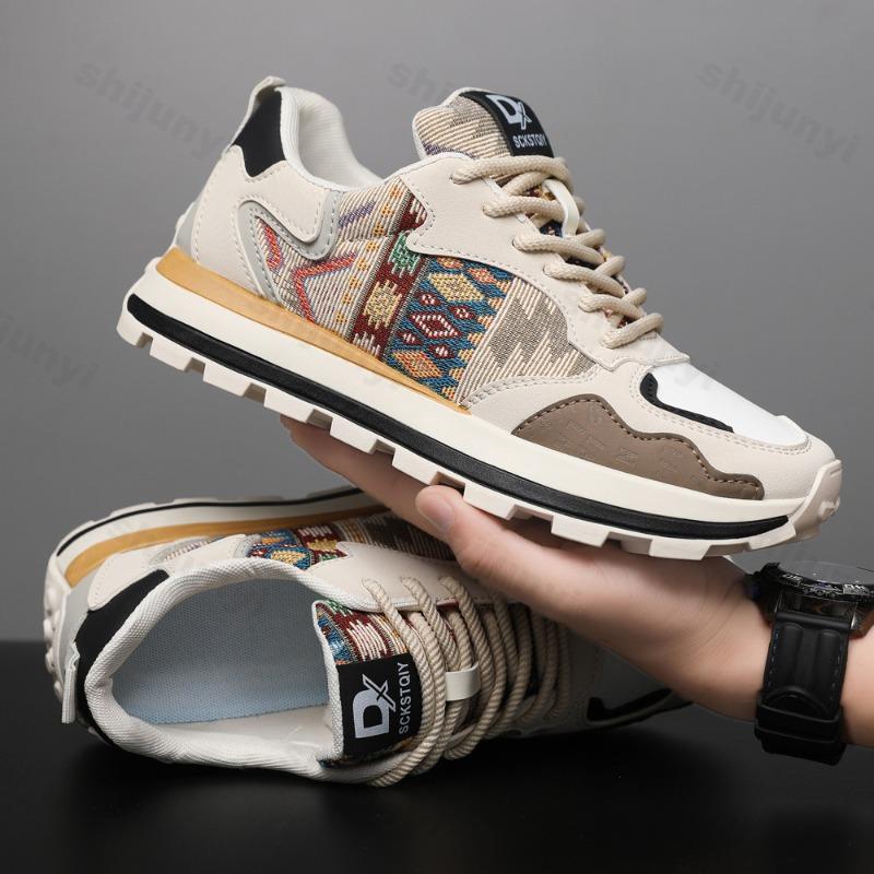 Men's Casual Sneakers Fashion Running Shoes Anti Slip Wear-resistant Outdoor Comfort Embroidery Shoes Tennis Shoes Zapatillas