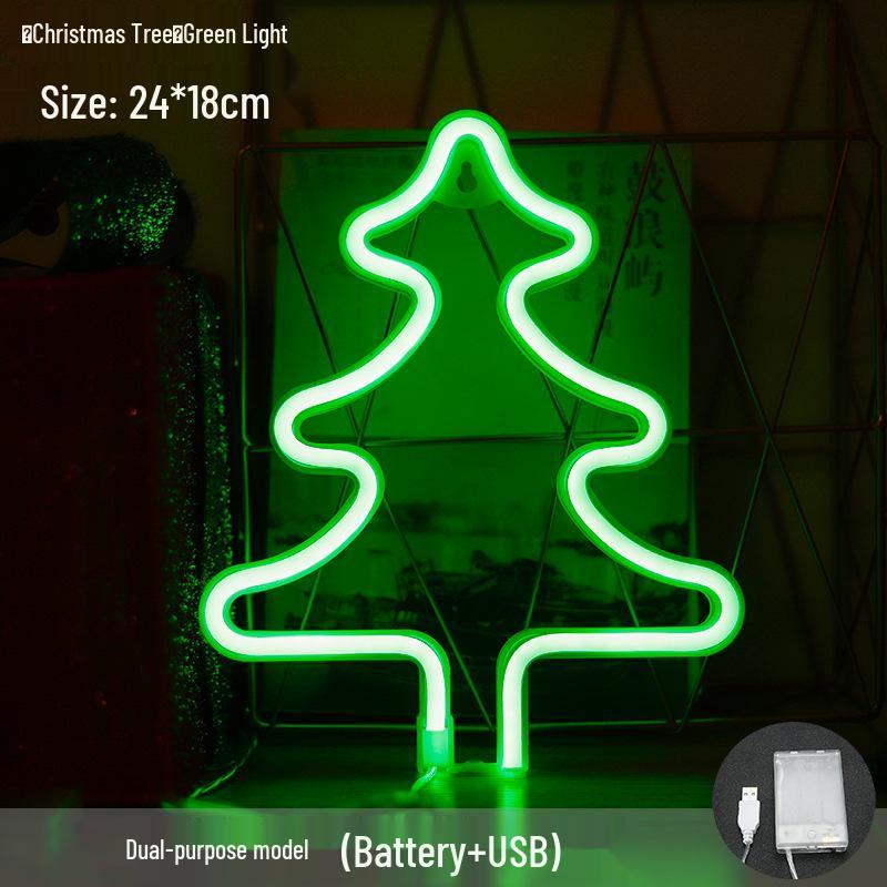 Christmas Neon LED Night Light - Influencer-Inspired Holiday Bedroom Decoration