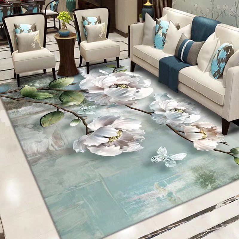 

3D цветочный ковер для дома, гостиной, спальни, дивана, коврика, декоративный коврик, нескользящий коврик 80*100cm