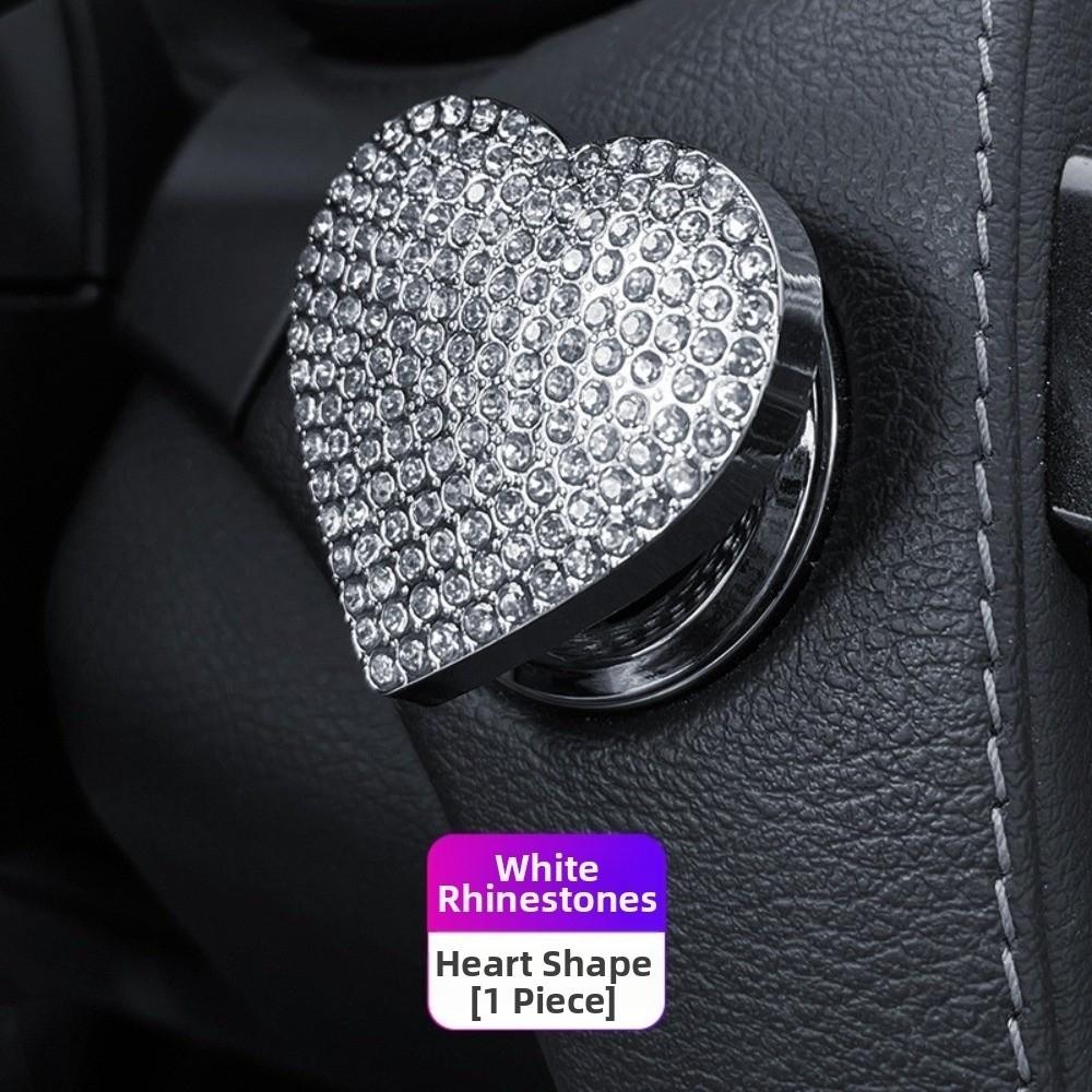 Push To Start Start Button Cover Decorative Car Joystick Starter Cover Car Starter Accessories белый