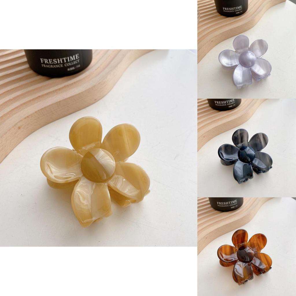 Flower Beautiful Design Acetate Hair Claw Clip Handcrafted For Women Trendy