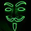 Led Light El Up Mask V For Vendetta Anonymous Guy Fawkes Costume Cosplay Props