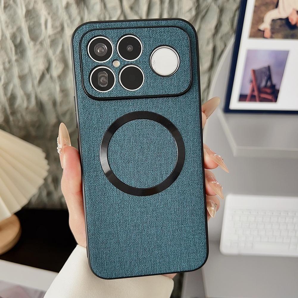 Custodia in Pelle Piana Magnetica in Tessuto di Lusso per Xiaomi Poco F9 Ultra F9 Pro F8 Ultra F8 Pro Cover di Protezione per Telefono con Ricarica Wireless